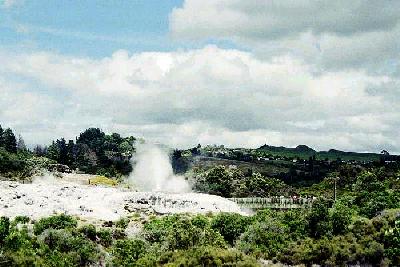 Nový Zéland - Pohutu gejzír v Rotorua - 3