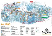 Mapa strediska Arc 1800 - Lyžovačky v Alpách  www.hitka.sk